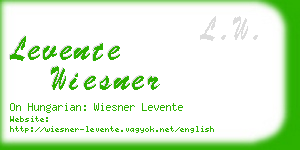 levente wiesner business card